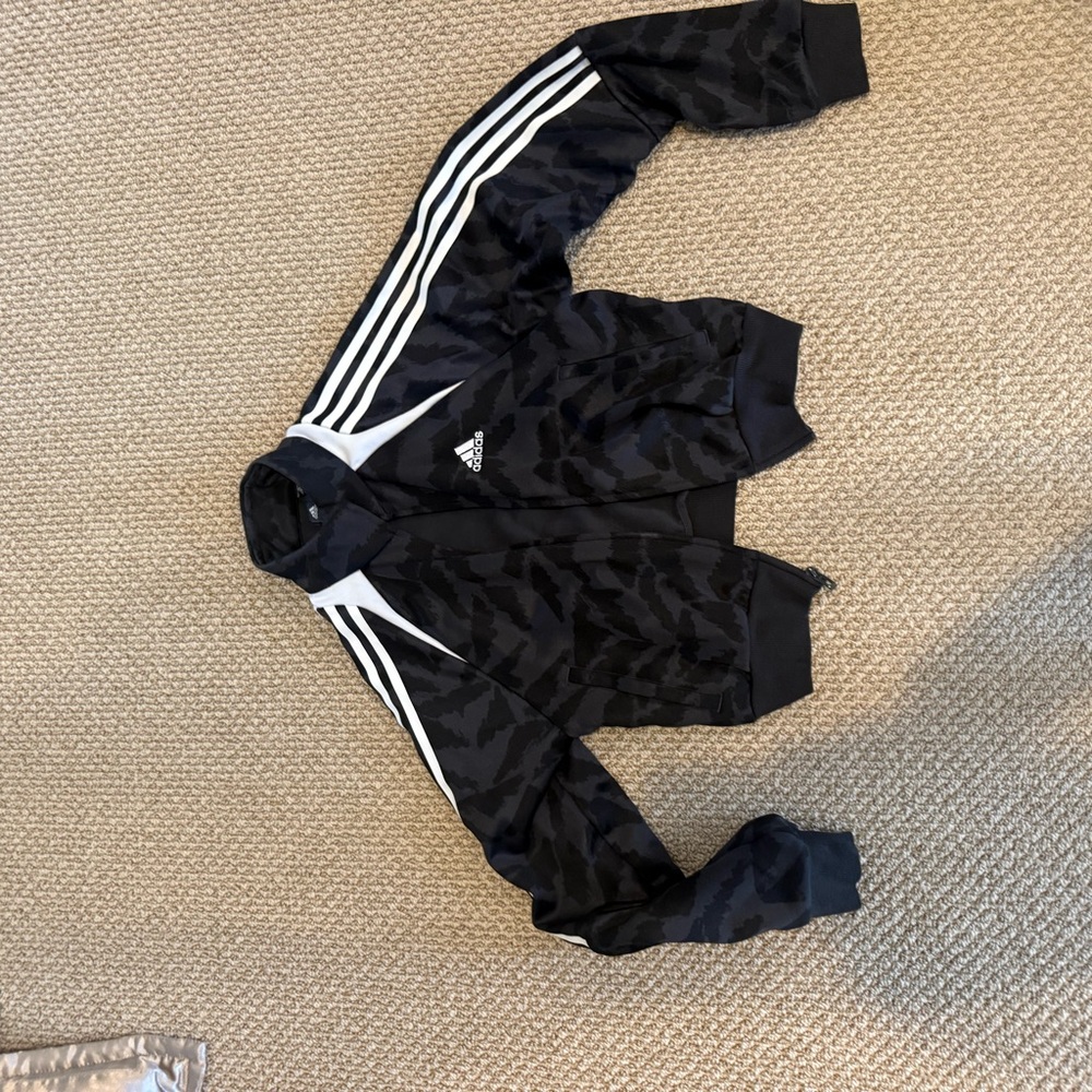 Adidas Black and Gray Hoodie